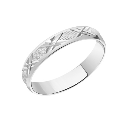Кольцо обручальное 632-4 серебро