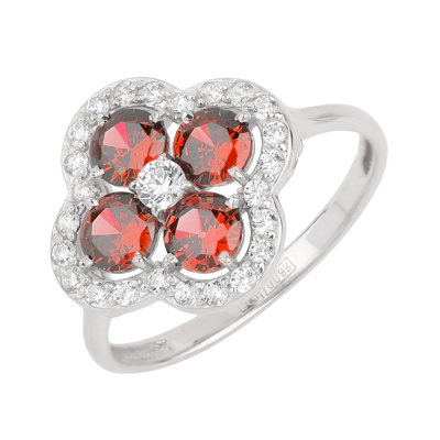 Кольцо К-0288 гр серебро Клевер