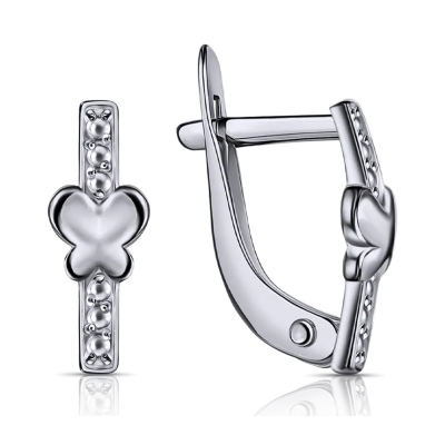 Серьги С600-1249 серебро Сердце