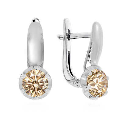 Серьги один камень 2340970481-39 серебро