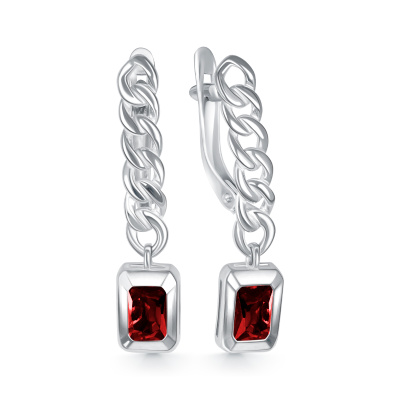 Серьги подвесные 207543-006-0019 серебро