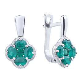 Серьги С-1418-6607-1 серебро Ван Клиф
