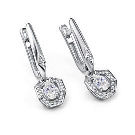 Серьги подвесные 02-4849.00ГХ-00 серебро