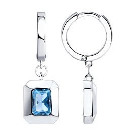 Серьги подвесные 94026869 серебро
