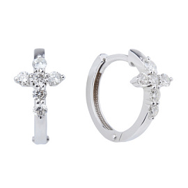 Серьги конго 12064-220 золото Крест