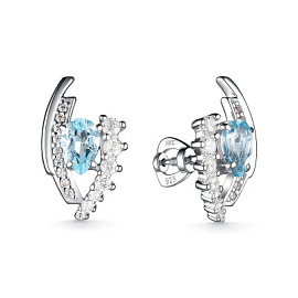 Серьги 206976-002-0019 серебро Капля