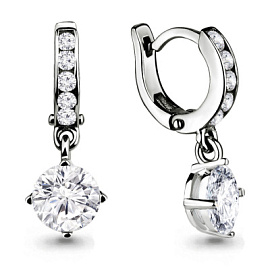 Серьги подвесные 46070А.5 серебро