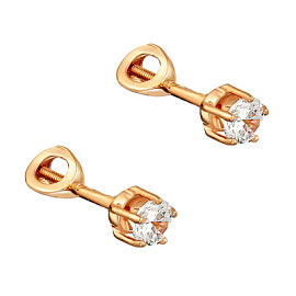 Серьги пусеты с105070пв серебро