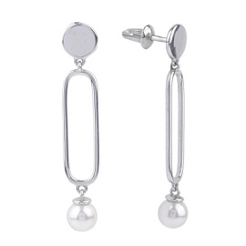 Серьги подвесные 1050892-01250-2S серебро