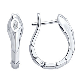 Серьги 94027115 серебро Булгари Змея
