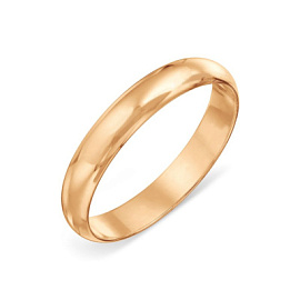 Кольцо обручальное гладкое Т10001012 золото