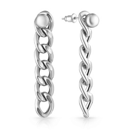 Серьги пусеты XOR01527-Rd серебро Цепь