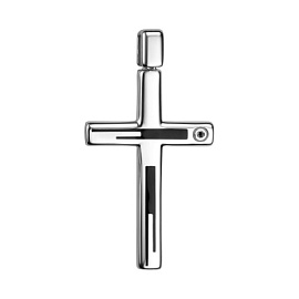 Крест декоративный 03-2514.00ЧБ-00 серебро бриллиант