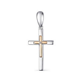 Крест декоративный 03-1665.000Б-00 серебро
