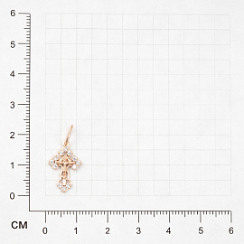 Крест христианский КрстЛАжМ01.бцФ.з585 золото Полновесный_1