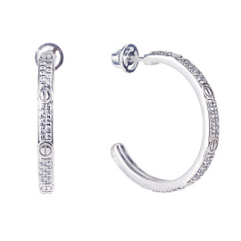 Серьги конго С6349-7716 серебро